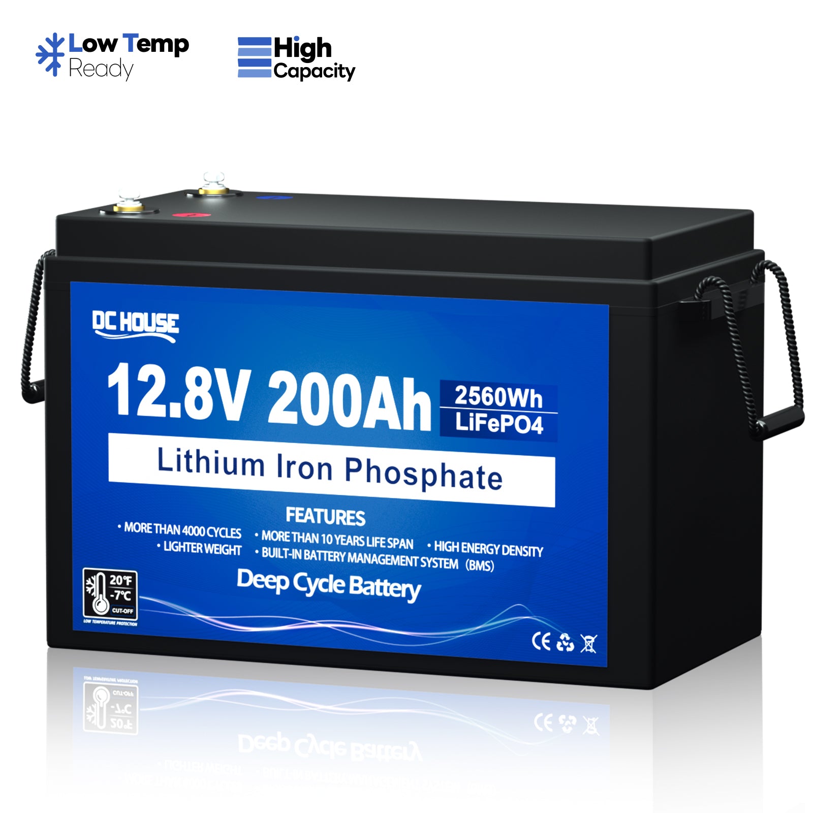 12V 200Ah LiFePO4 Low Temp Protection