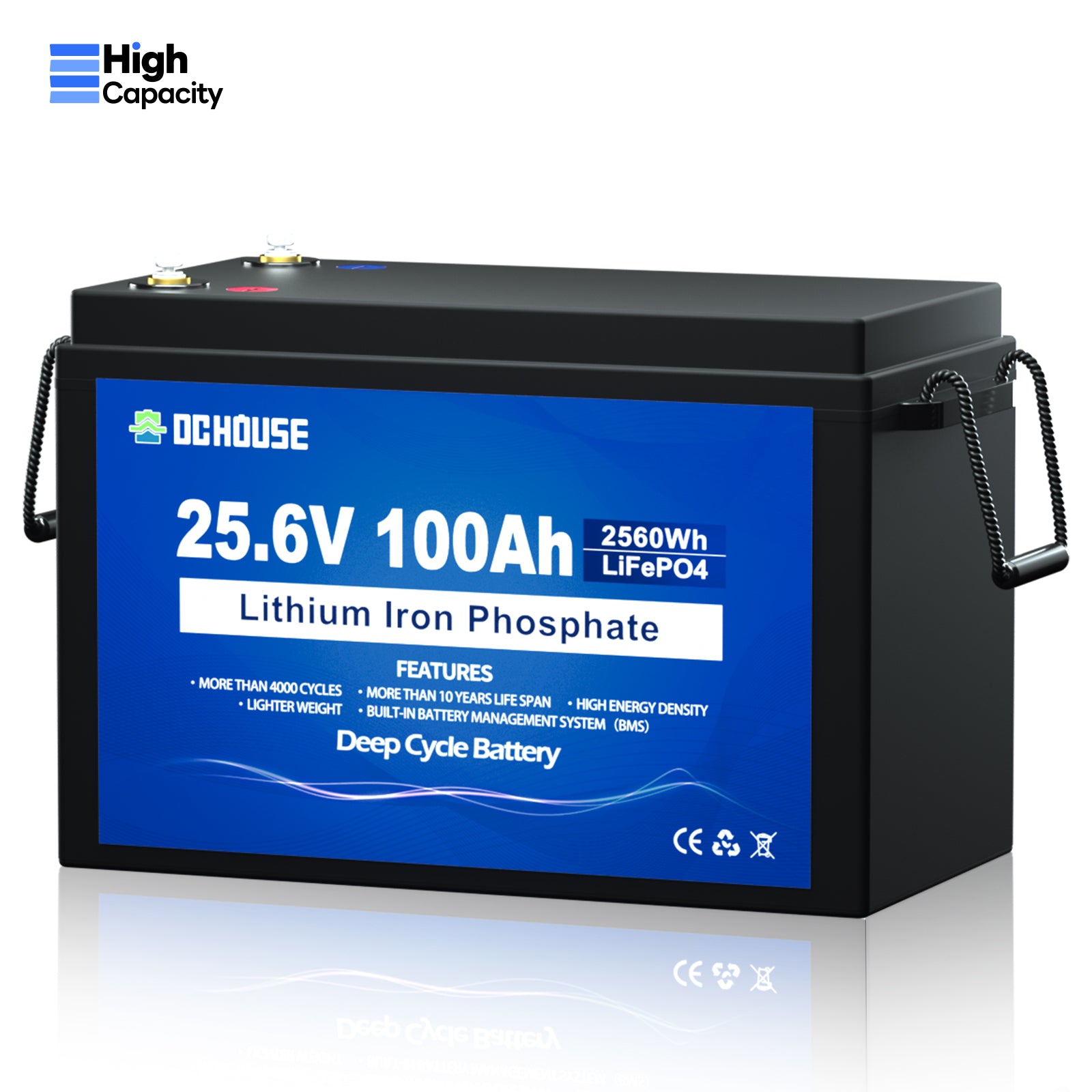 24V 100Ah Deep Cycle LiFePO4 Lithium Battery