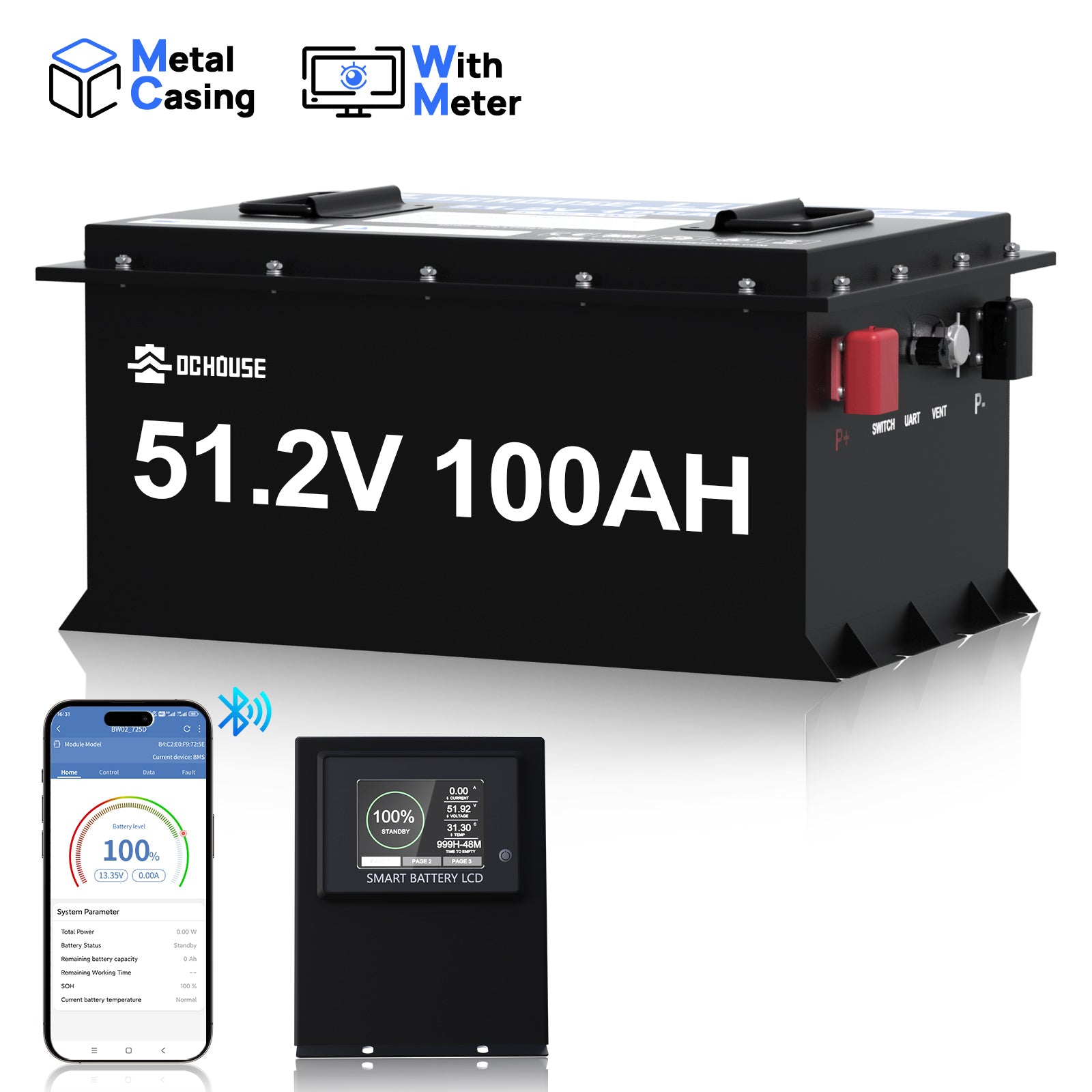 48V 100Ah BT & Metal Case